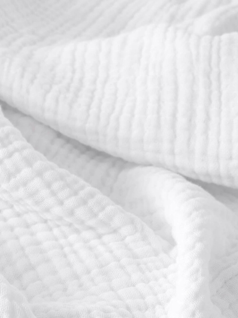 Bedsure White Cotton Muslin Throw Blanket 4 Layers Summer Cooling Gauze